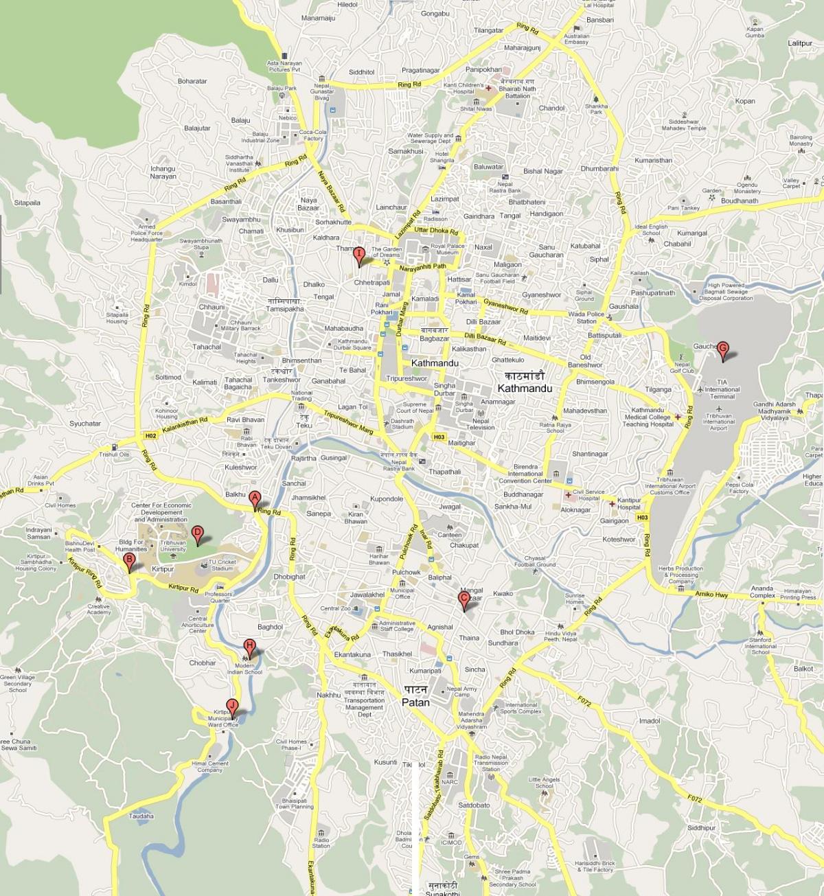 Mapa ktm nepálu