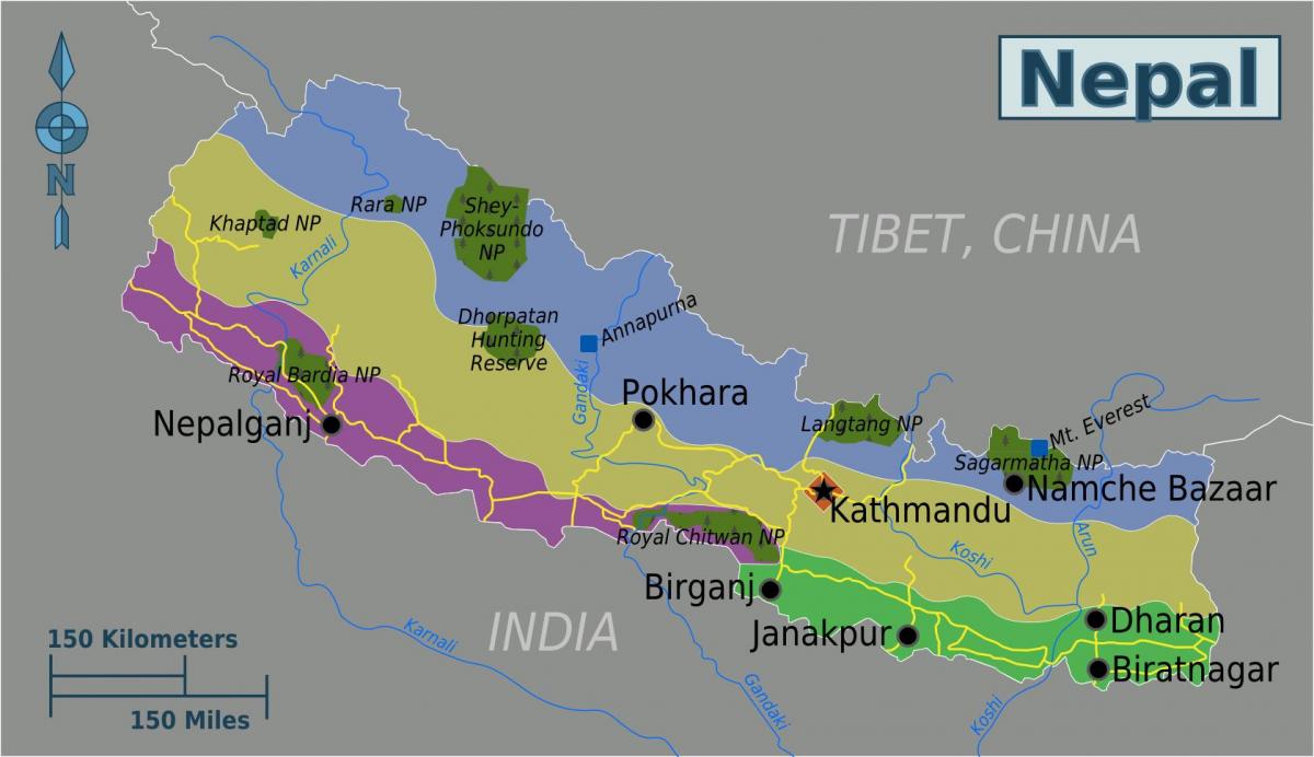 mt everest nepál mapa