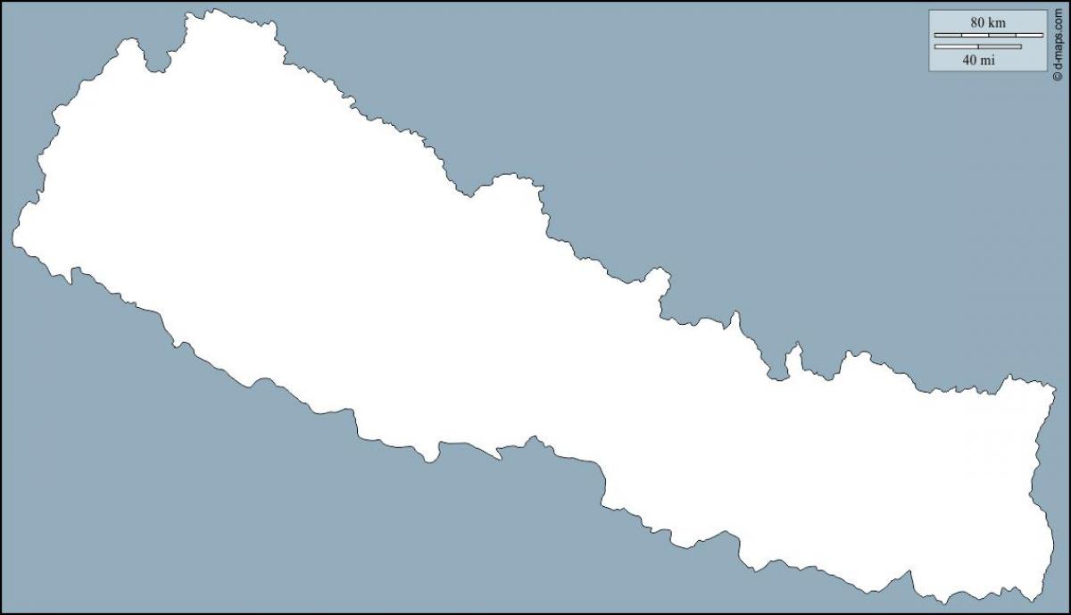 Mapa prázdné nepálu