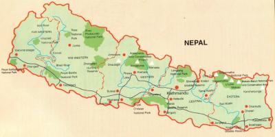 Nepál turistické mapy zdarma