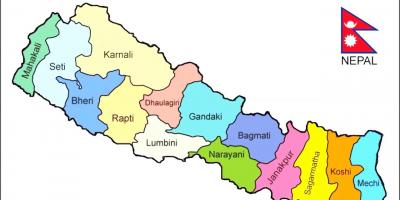 Nepál mapa nové