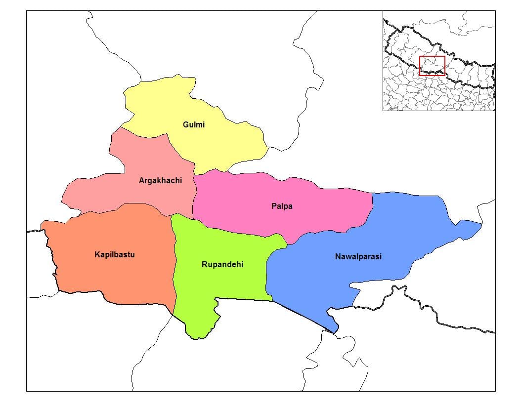 Mapa rupandehi nepálu